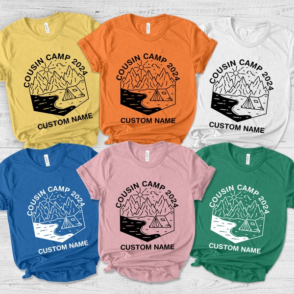 Cousin Camp Shirts Camping Tees for Family Friends T-Shirt Camp T Shirt Matching Men Kids Women Boys Girls Personalized Crew D1GV19