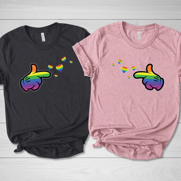 Lesbian Couple Gift Shirt,LGBTQ Shirt,Rainbow Pride Shirt,LGBT Couple Matching Outfit,Queer Girls Shirt,Lesbian Gay Shirt Love is LoveD1HJ14