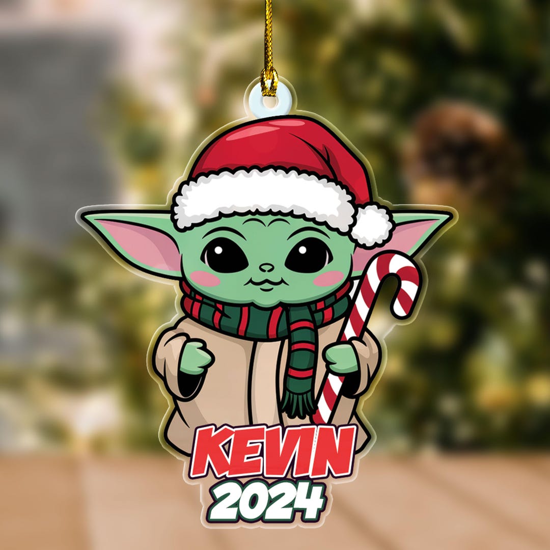 Personalized Baby Yoda Christmas Ornament, Custom Alien Baby 2024 ...