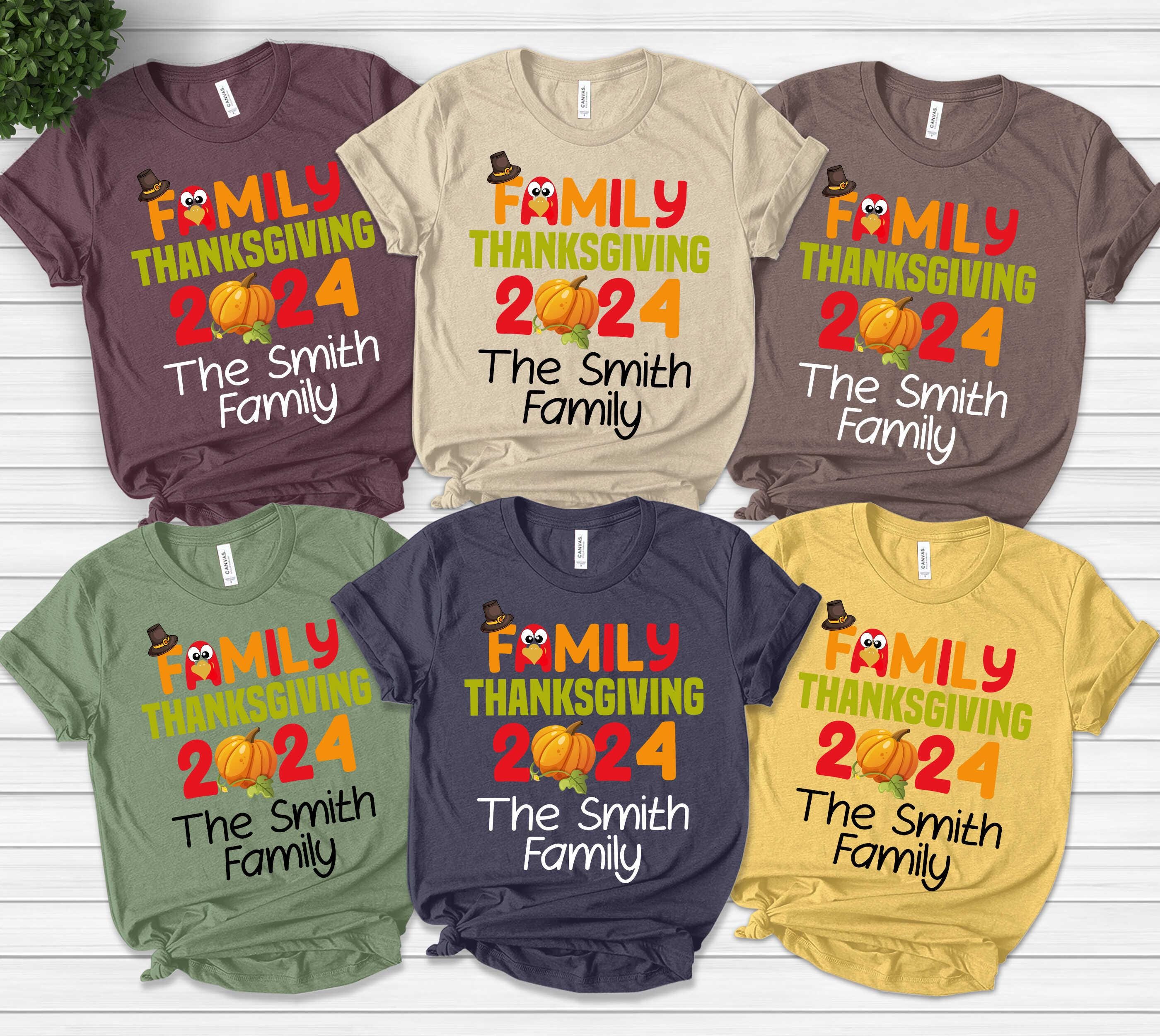 Discover Custom Family Name Thanksgiving Matching Shirt, Thanksgiving Dinner Shirt