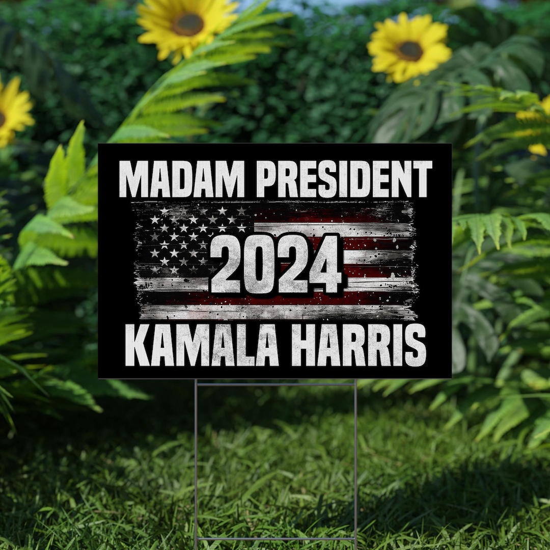 Kamala Harris for President Yard Sign, Kamala Harris 2024 Sign, Harris 2024 Sign, Double Sided H