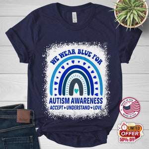 Autism Shirts Awareness TShirt, In April We Wear Blue, Autism Month, In April We Wear Blue, Infinity Autism, Autism Group shirts BYCU17