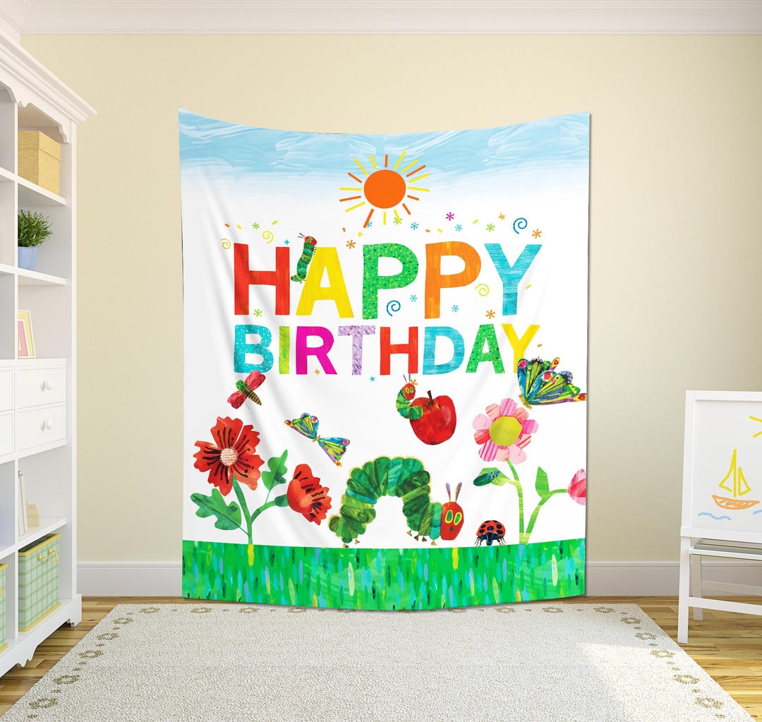 Personalized the Very Hungry Caterpillar Birthday Banner, Custom Banner ...