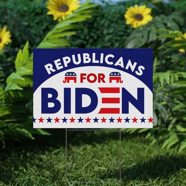 Republicans for Biden Yard Sign, Vote Them Out, Quick Turnaround Sign, Double Sided, 2024 Election, Political Sign, Garden Decor NFQ321