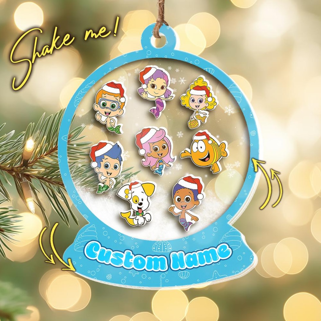 Personalized Bubble Guppies Chirstmas Shaker Ornament, Bubble Guppies ...