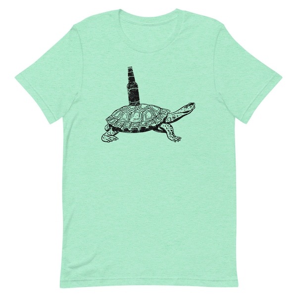 Turtle Beer Drinking Beach Vacation Cruise Tee Alcohol Drinker Funny Party Animal Joke T-Shirt