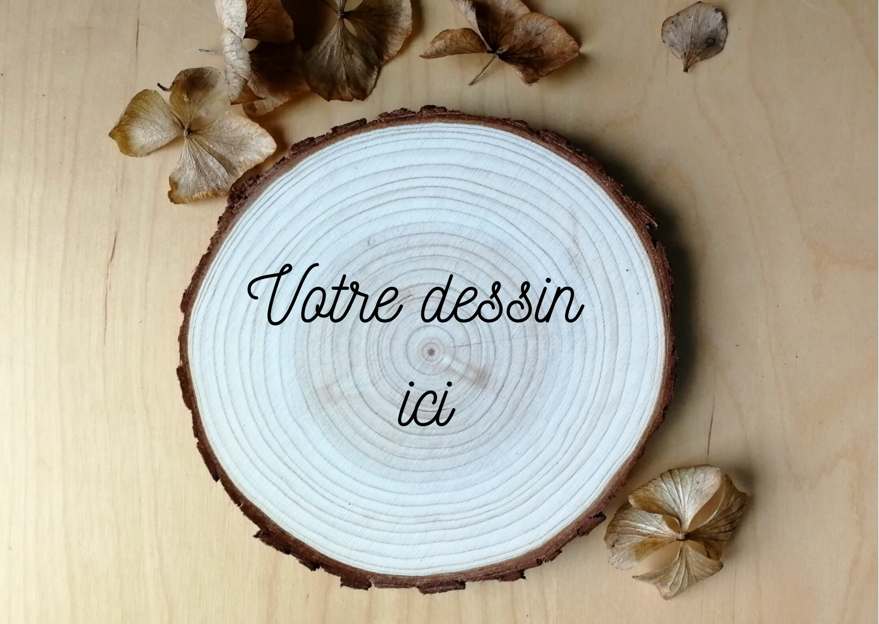 Rondin Personnalisé Décoré à La Main en Pyrogravure Rondin avec Prénom ou Dessin