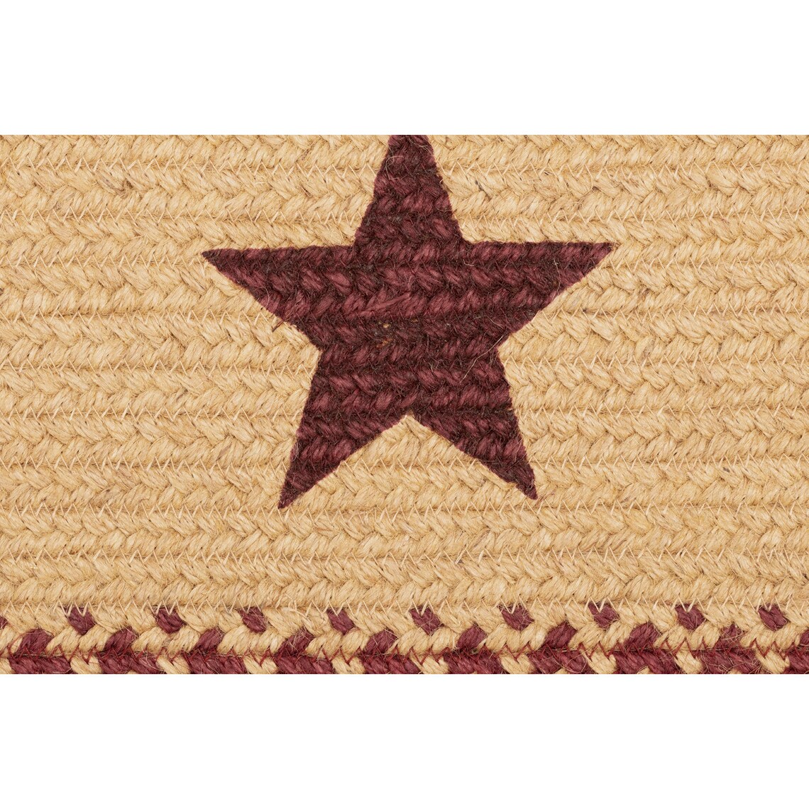 Farmhouse/Primitive Burgundy Star Jute Accent Rug Etsy