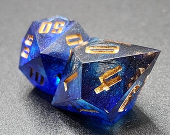 Ocean's Tarnished Heart - 7 Piece Dice Set