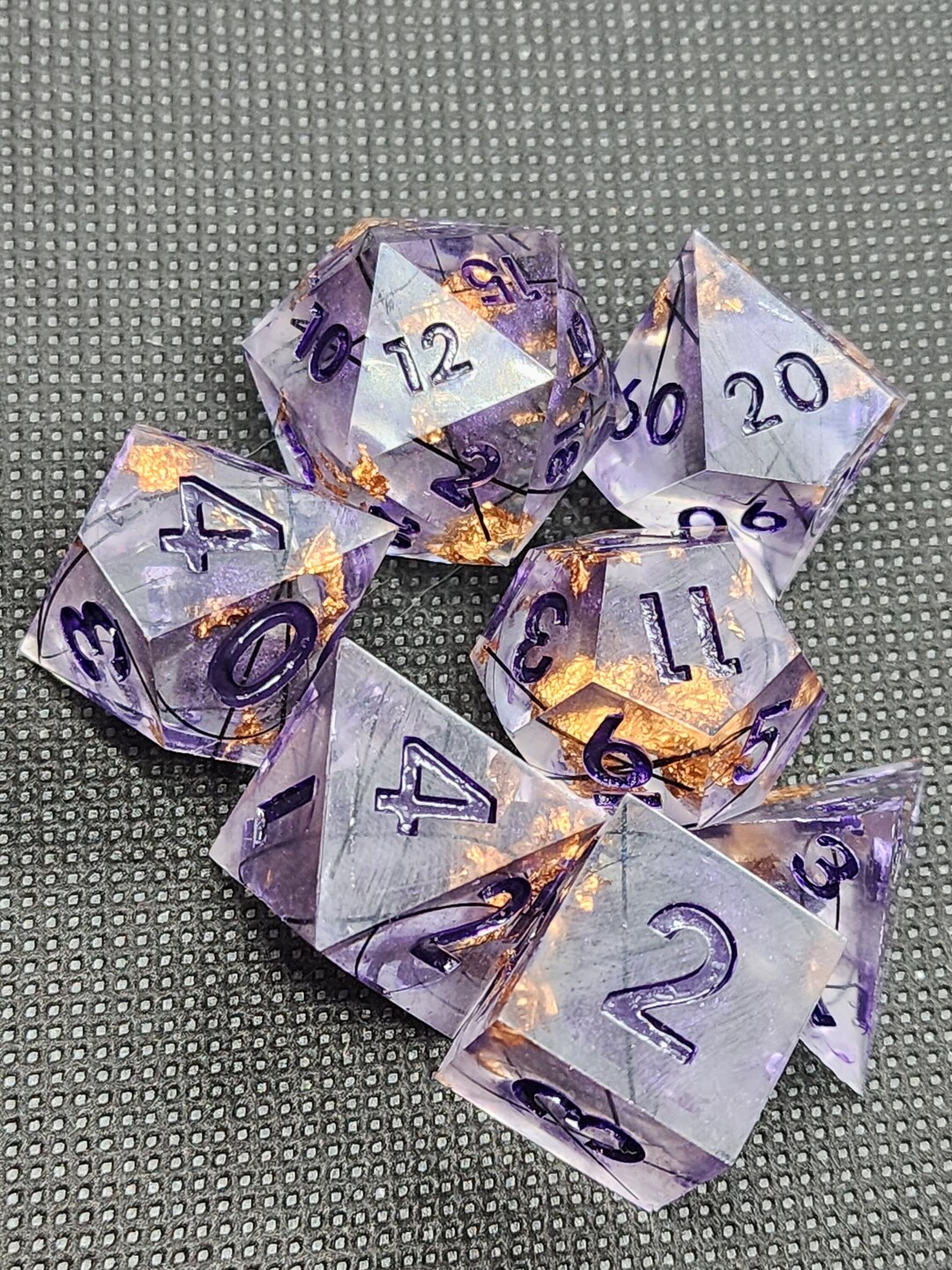 Corrupted Oaths Seven Piece Dice Set Etsy