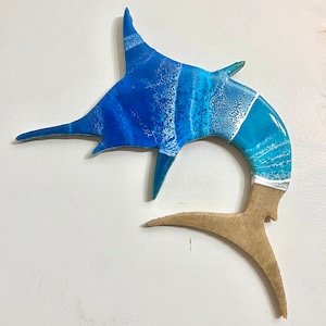 Resin Blue Marlin Wall Décor