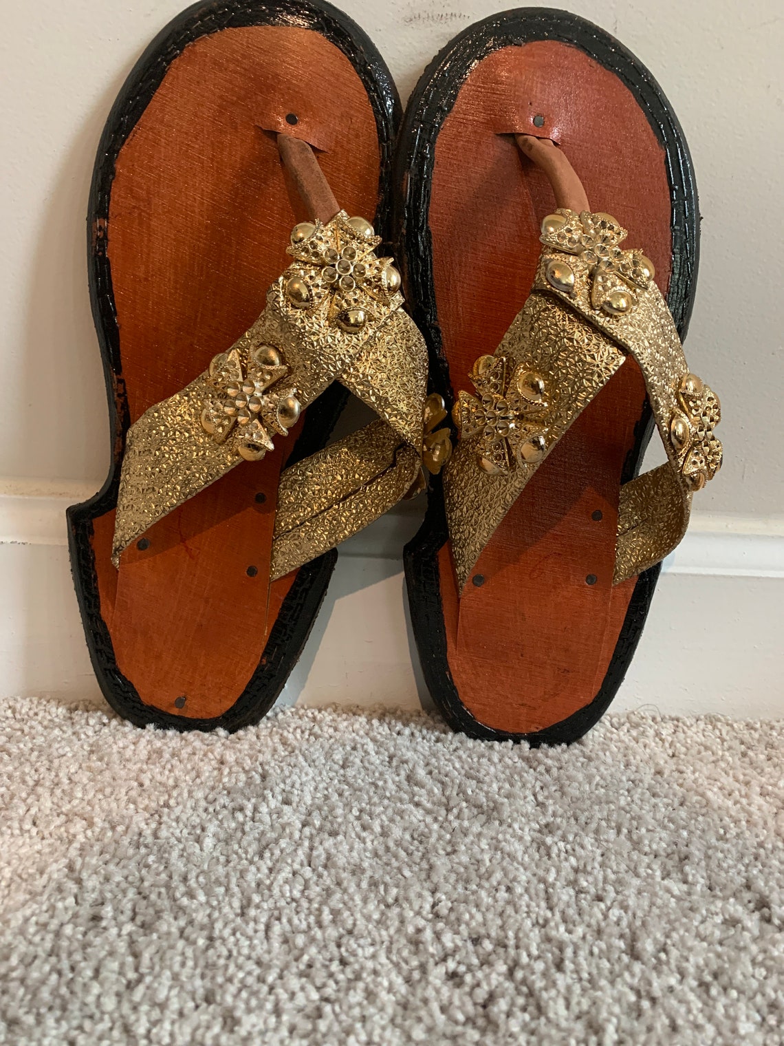 Gold Authentic Ahenema Traditional Ghana Leather Handmade Etsy