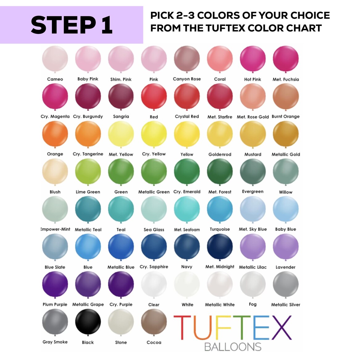 CUSTOM Balloon Menu Balloon Price List Balloon Price Guide Etsy