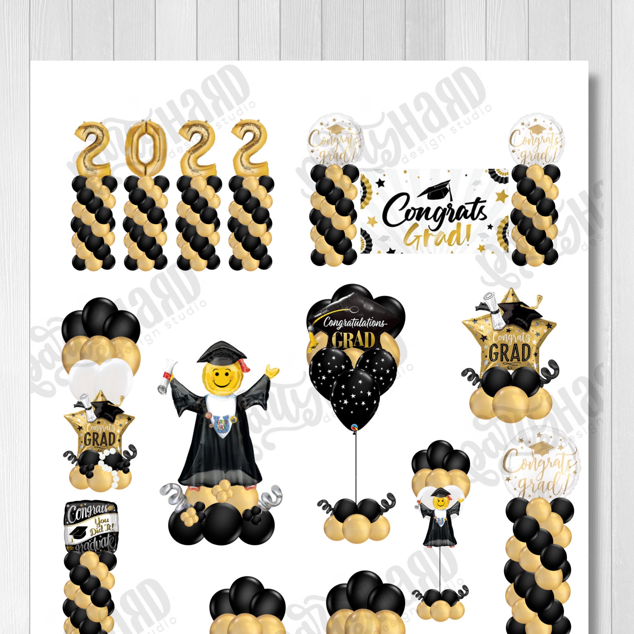 Grad Balloon Menu Balloon Menu,pricing Guide,balloon Decor Menu, Price List, Small ...