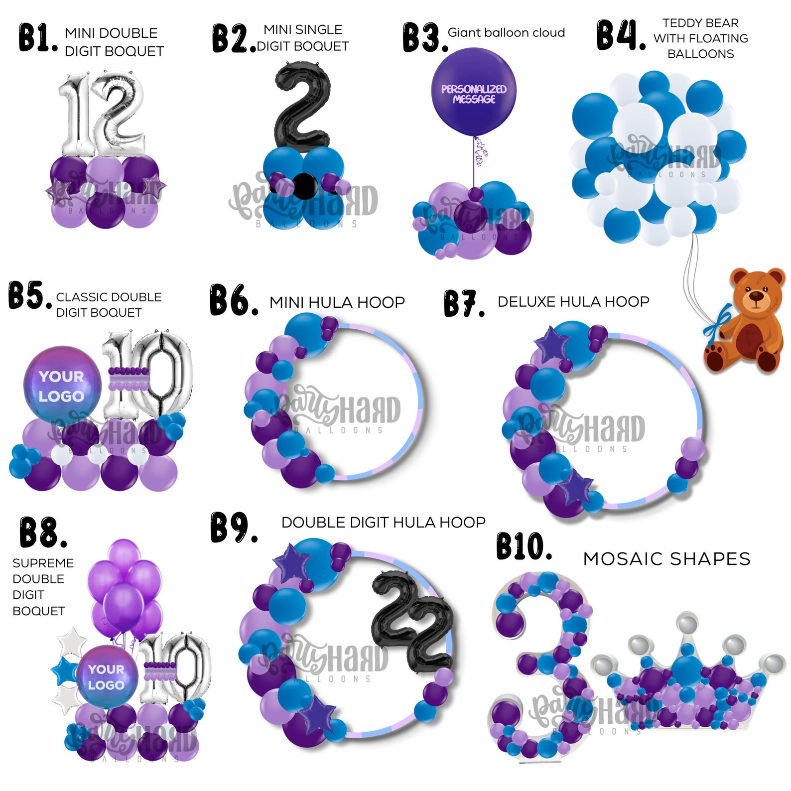 CUSTOM Balloon Menu Balloon Price List Balloon Price Guide Etsy