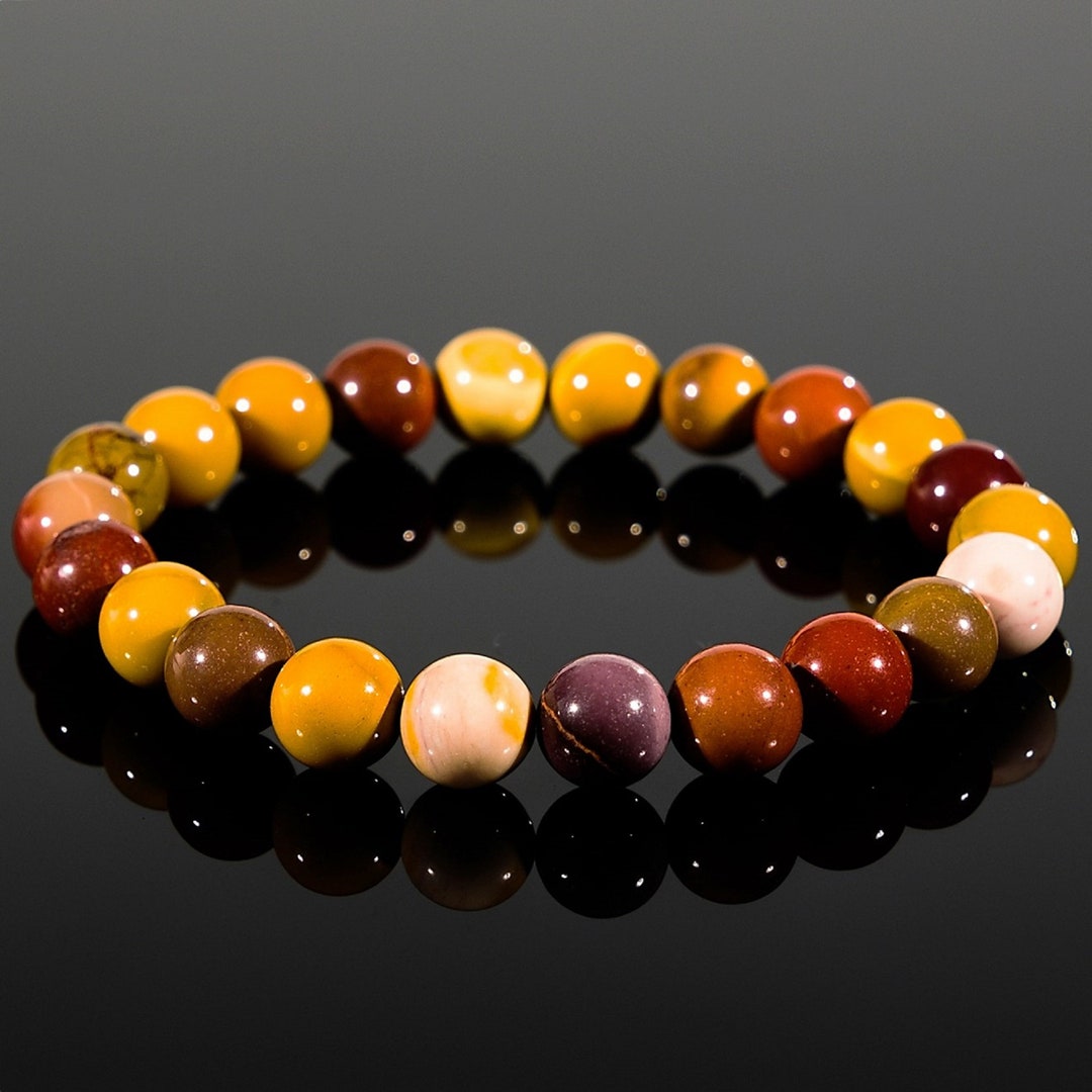 Mookaite (Mookite) Round Gemstone Beads - 4mm, 6mm, 8mm, 10mm Sizes, Multi-Color For Jewelry Making