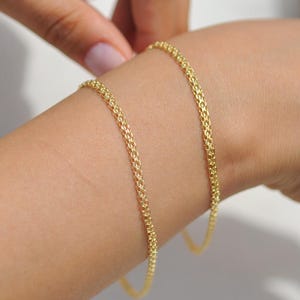 14k Gold Bismarck Armband, Echtgold Armband, Bizmark Armband, Herringbone Armband, Solid Gold Bismarck, Weihnachtsgeschenk