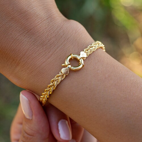 Gold Elegant Rope Bracelet