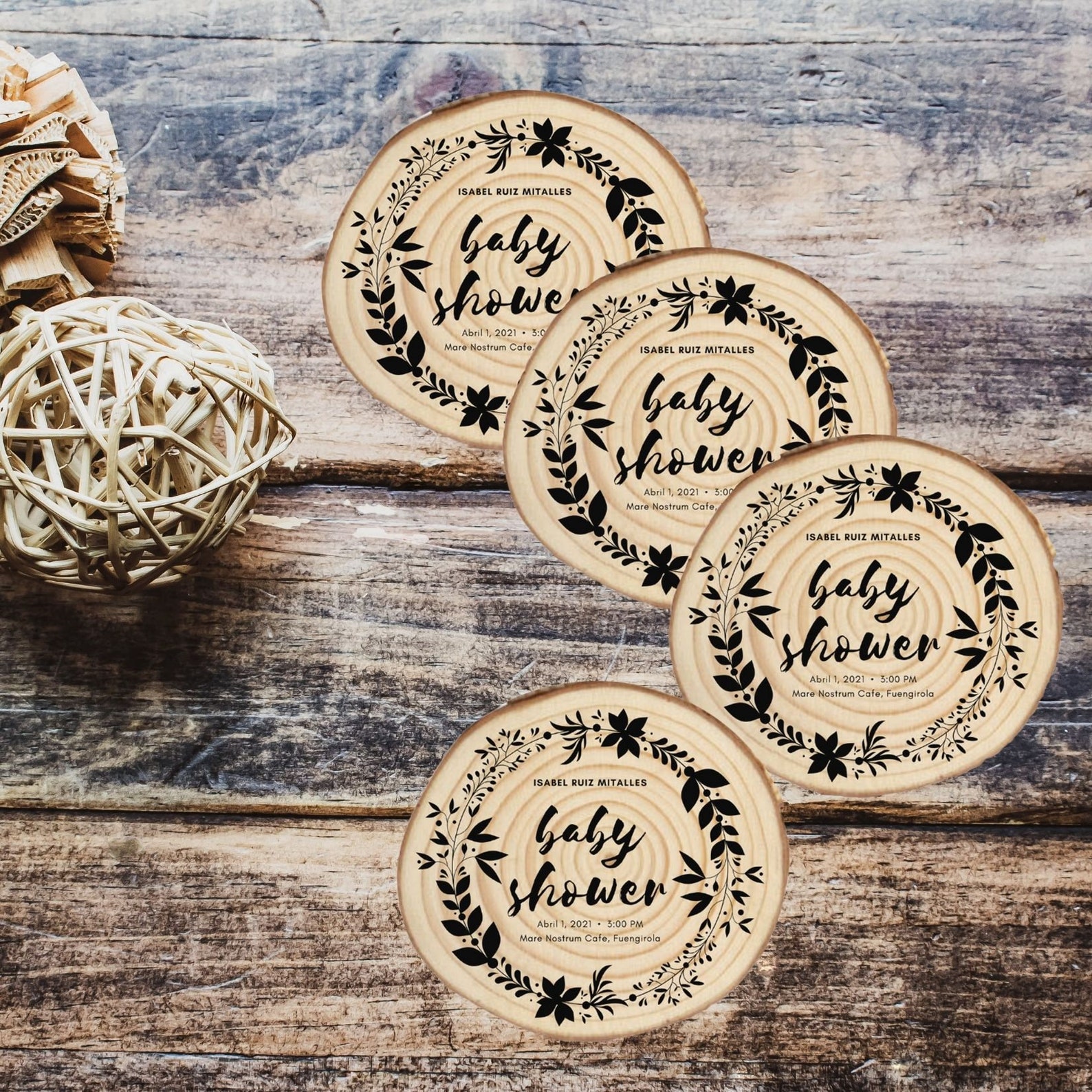 Custom Wooden Coasters Bulk Wedding Coaster Favors Wedding Etsy