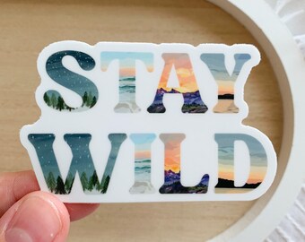 Detailed Adventure Sticker | dishwasher safe waterproof decal | camping sticker, national parks sticker, waterbottle decal, mountain sticker