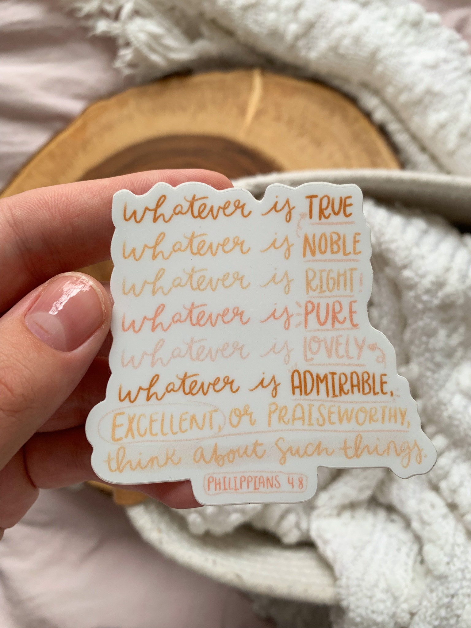 Bible Verse Sticker | Dishwasher Safe, Waterproof Decal for Water ...