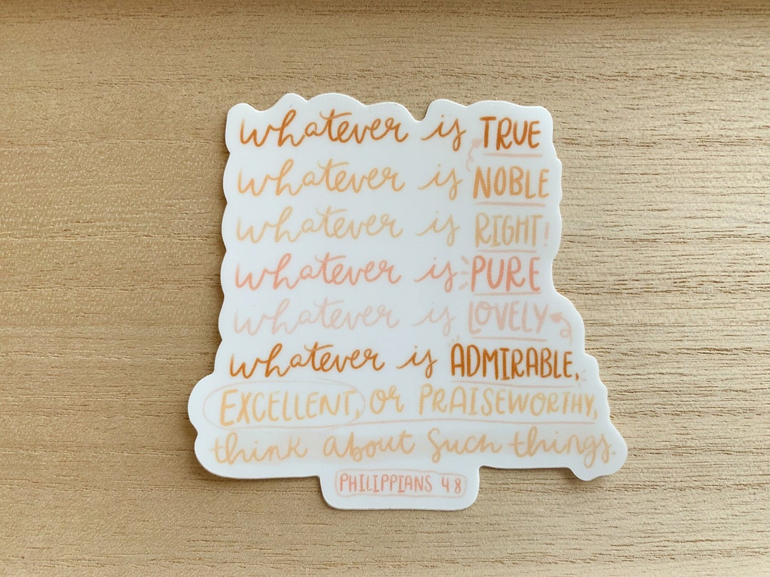 Bible Verse Sticker | Dishwasher Safe, Waterproof Decal for Water ...