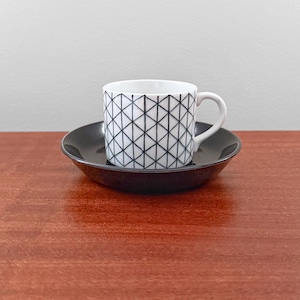 Rörstrand Venezia. Rare coffee cup with saucer. Designed by Hertha Bengtson, Sweden 1960s.