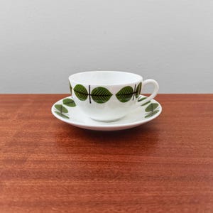 Gustavsberg Berså. Coffee cup with saucer, vintage production. Designed by Stig Lindberg, Sweden 1960s.