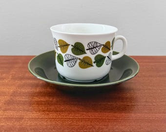 Gefle Upsala Ekeby Trio Rare Swedish Vintage Coffee Cup Tea Cup in