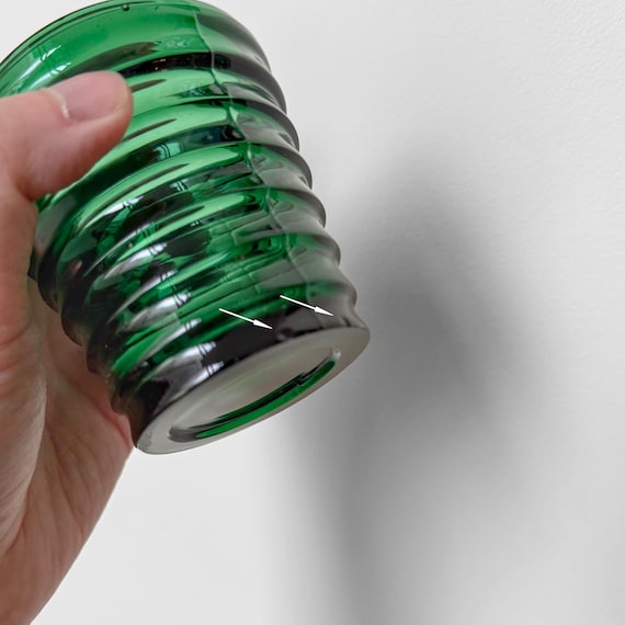Very Rare Vintage Aino Aalto Karhula Bölgeblick 4052 Green Glass