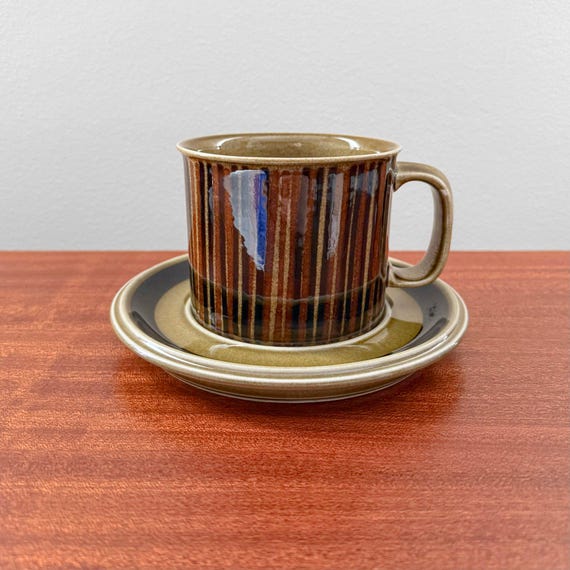 Rare Vintage Arabia Finland Kosmos Large Mug with Saucer