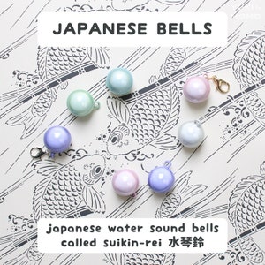 Japanische Suikinrei Glocke: Glücksbringer / Schlüsselanhänger, beruhigender Wasserklang, Pastellfarbe
