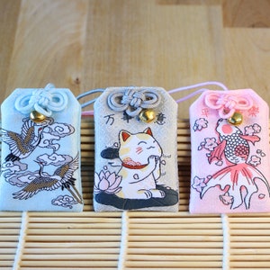 Japanese OMAMORI All Goes Well Lucky Charm / Talisman Lucky Amulet Good Luck Charms Cute Gift Maneki Neko Cat Animal image 4