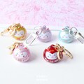 Maneki Neko Lucky Cat Keychain or Strap: Kawaii Japanese Amulet with Suikinrei Bell - Custom-built product logo