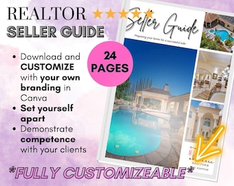 Canva-Immobilien-Verkäufer-Leitfaden | Verkäufer Guide | Verkäufer Eintrag Präsentation | Listing Template | Makler | Maklermarketing