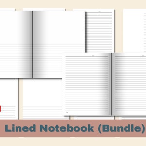 KDP Ready to Upload Lined Journal Notebook Interior Bundle