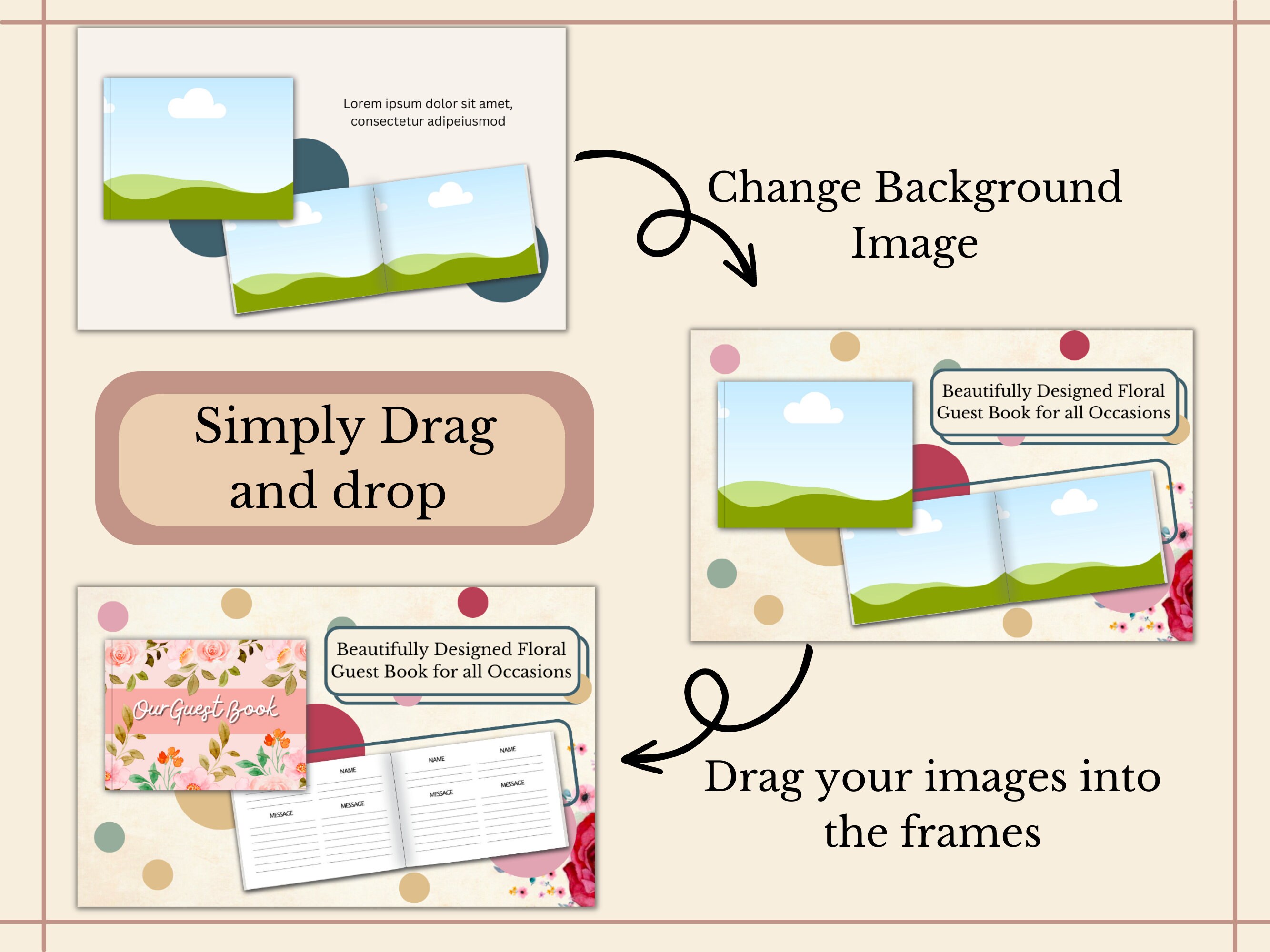 A+ Content Canva Mockup Templates for KDP Low Content Self Publishing