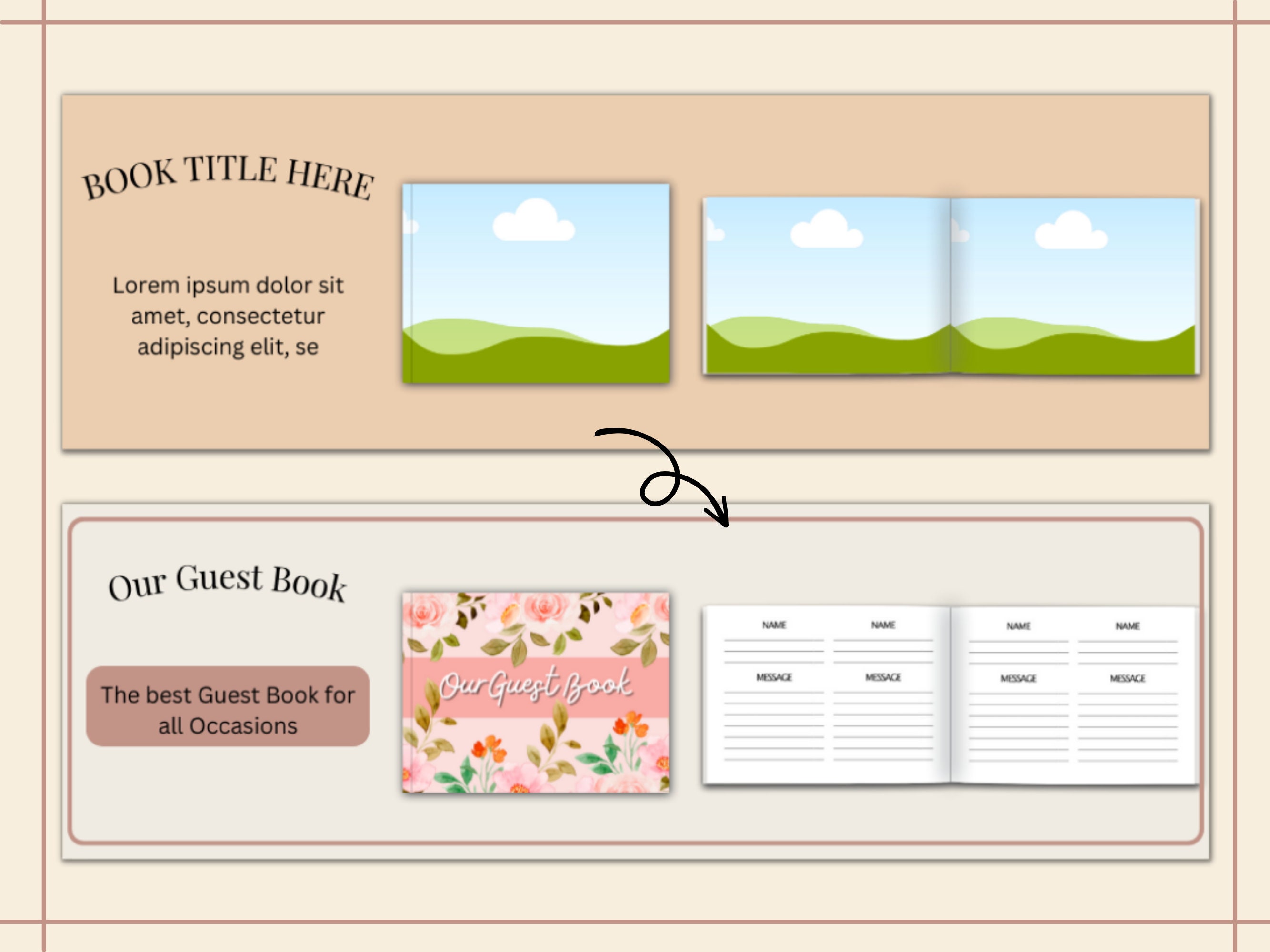 A+ Content Canva Mockup Templates for KDP Low Content Self Publishing