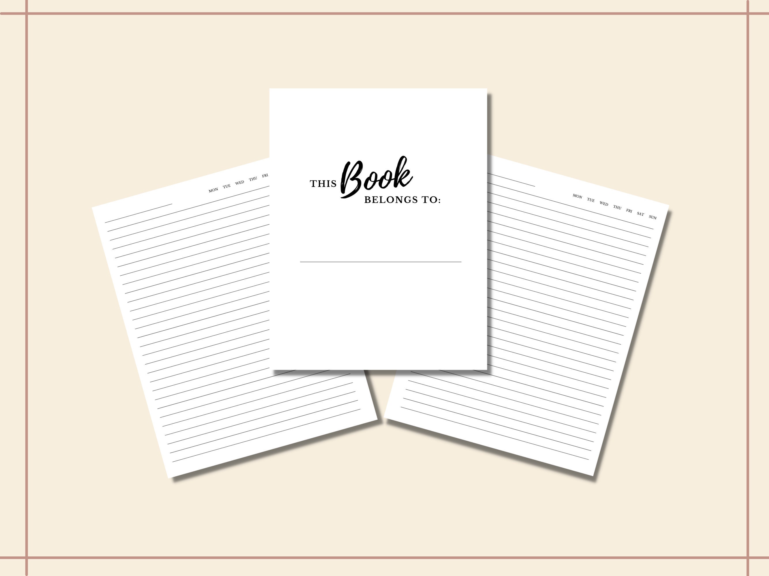 KDP Canva Editable Lined Journal Interior Template 6x9 - Etsy