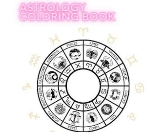 48-stronicowa kolorowanka astrologiczna - do pobrania cyfrowego / do druku
