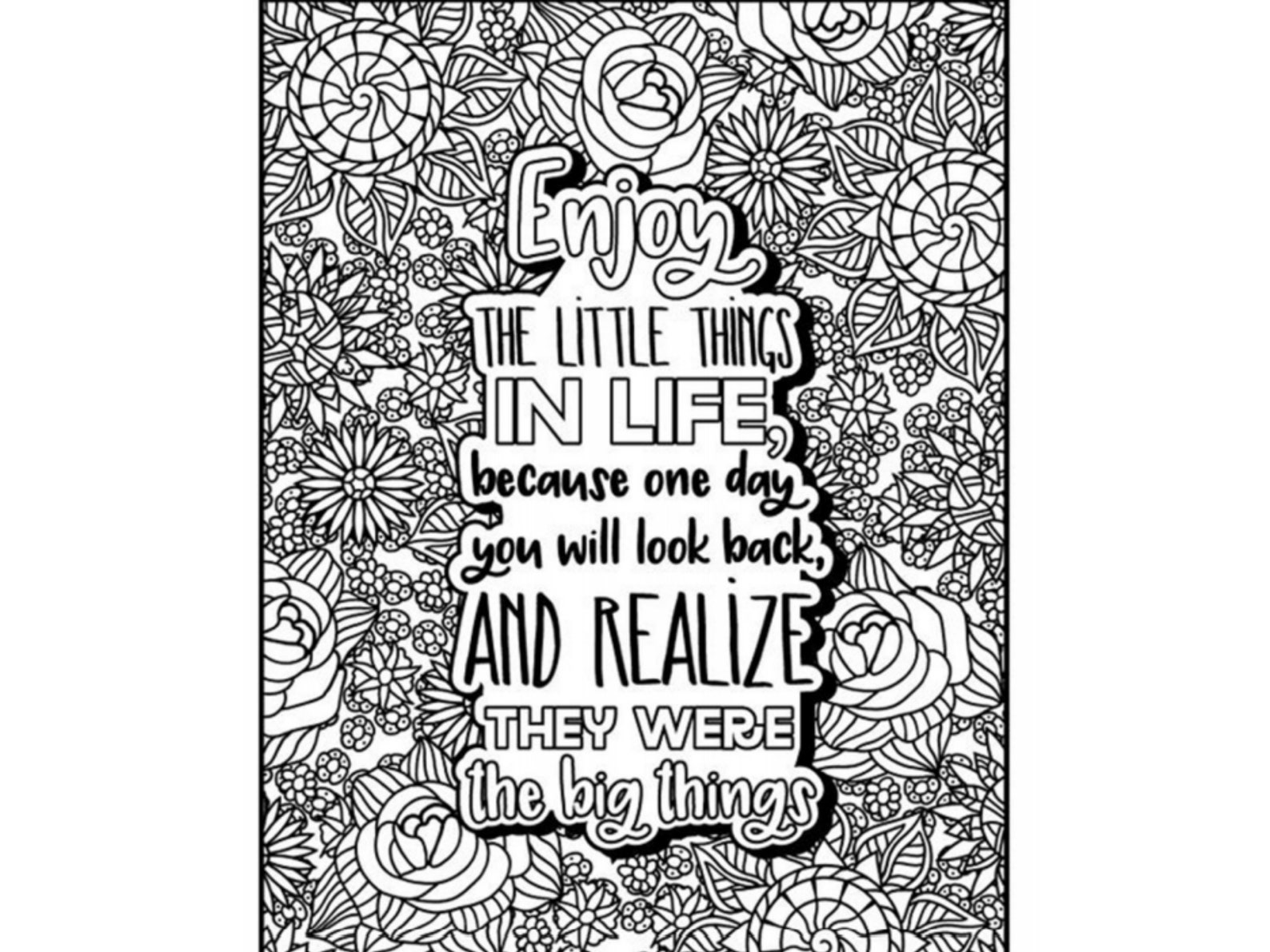 100 Page Believe in Yourself Adult Coloring Book Printable/ - Etsy