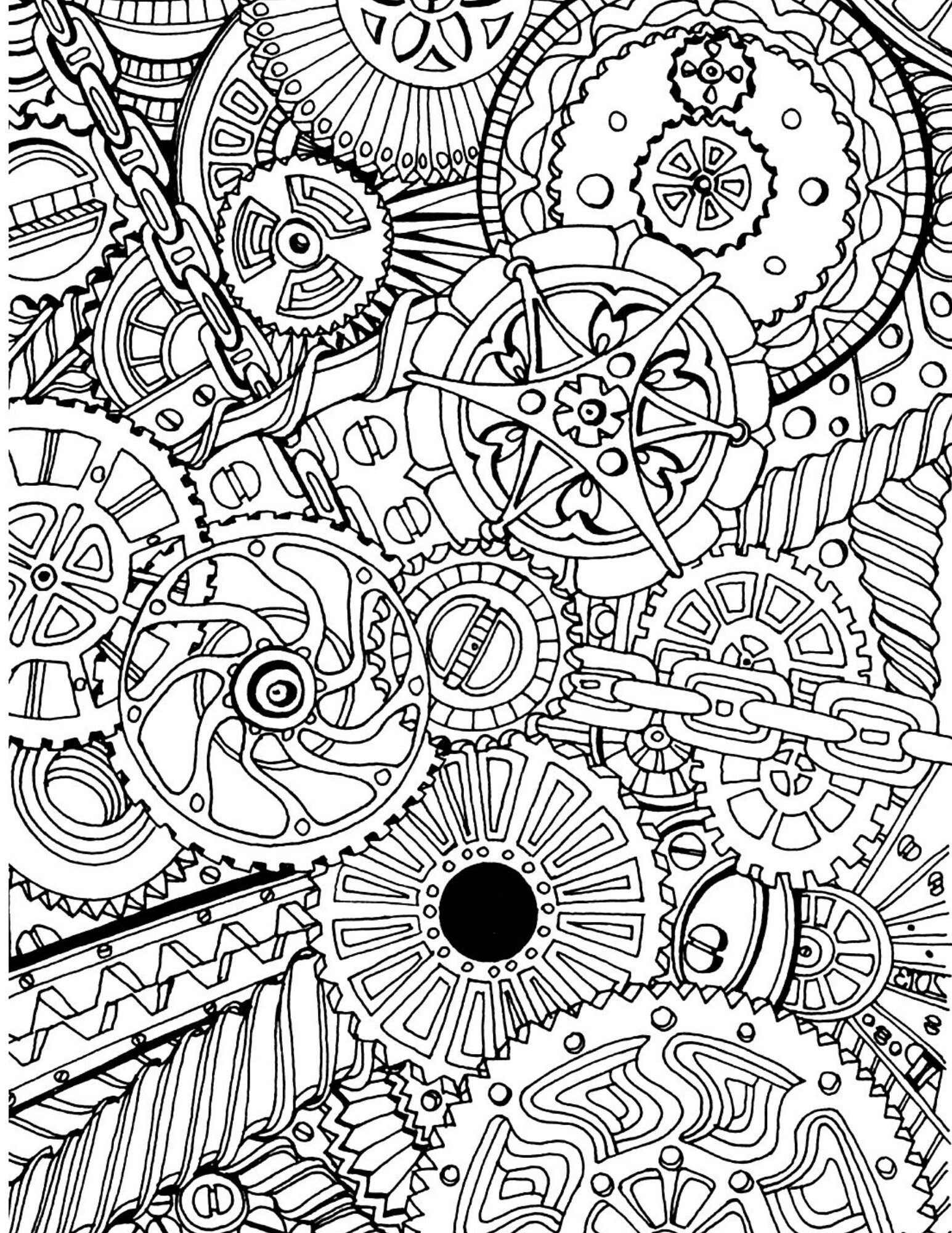 40 PAGE Stress Relief Adult Coloring Book Digital Download / Instant