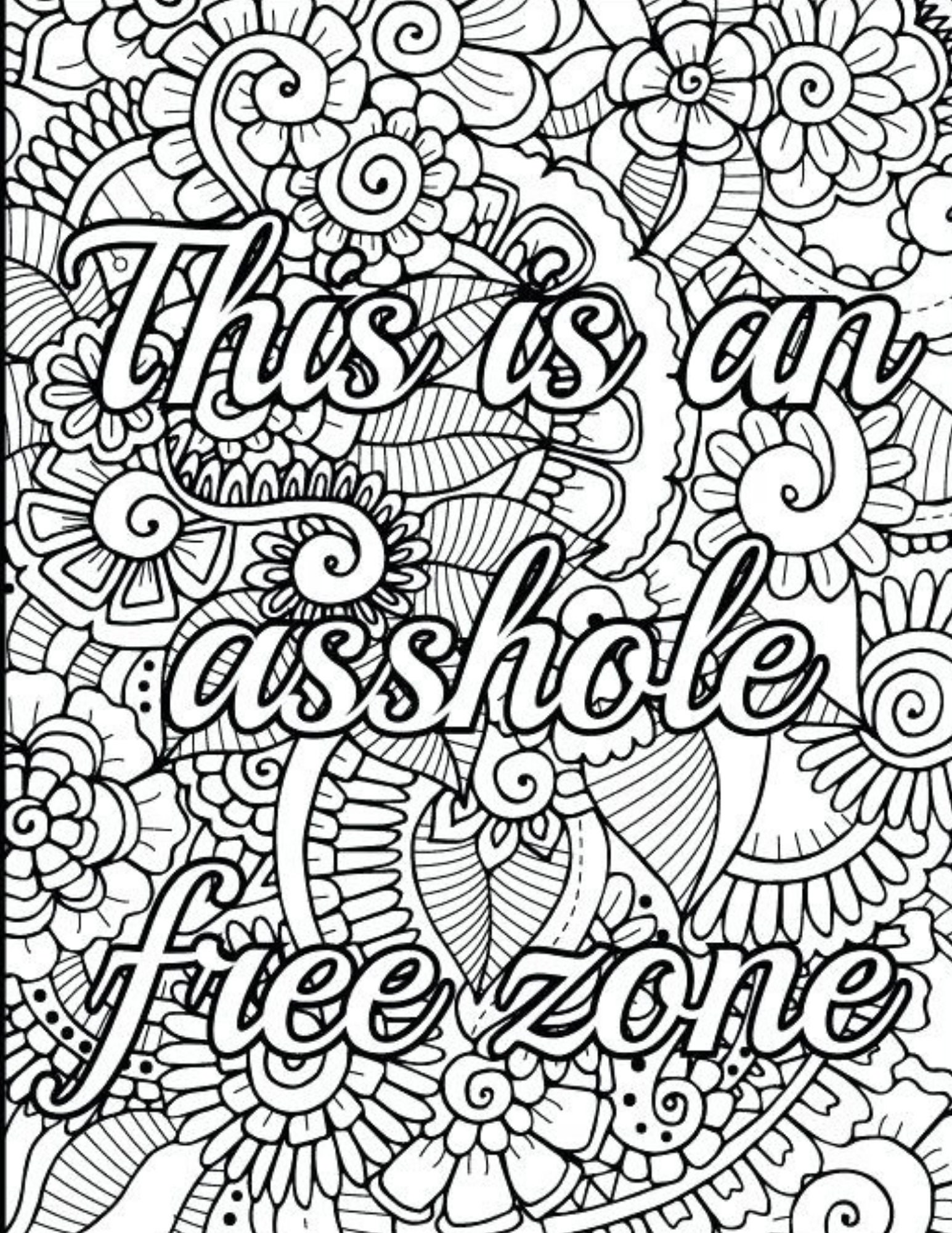 Fuck It I'm Coloring 50 Page Adult Coloring Book Printable / Digital ...