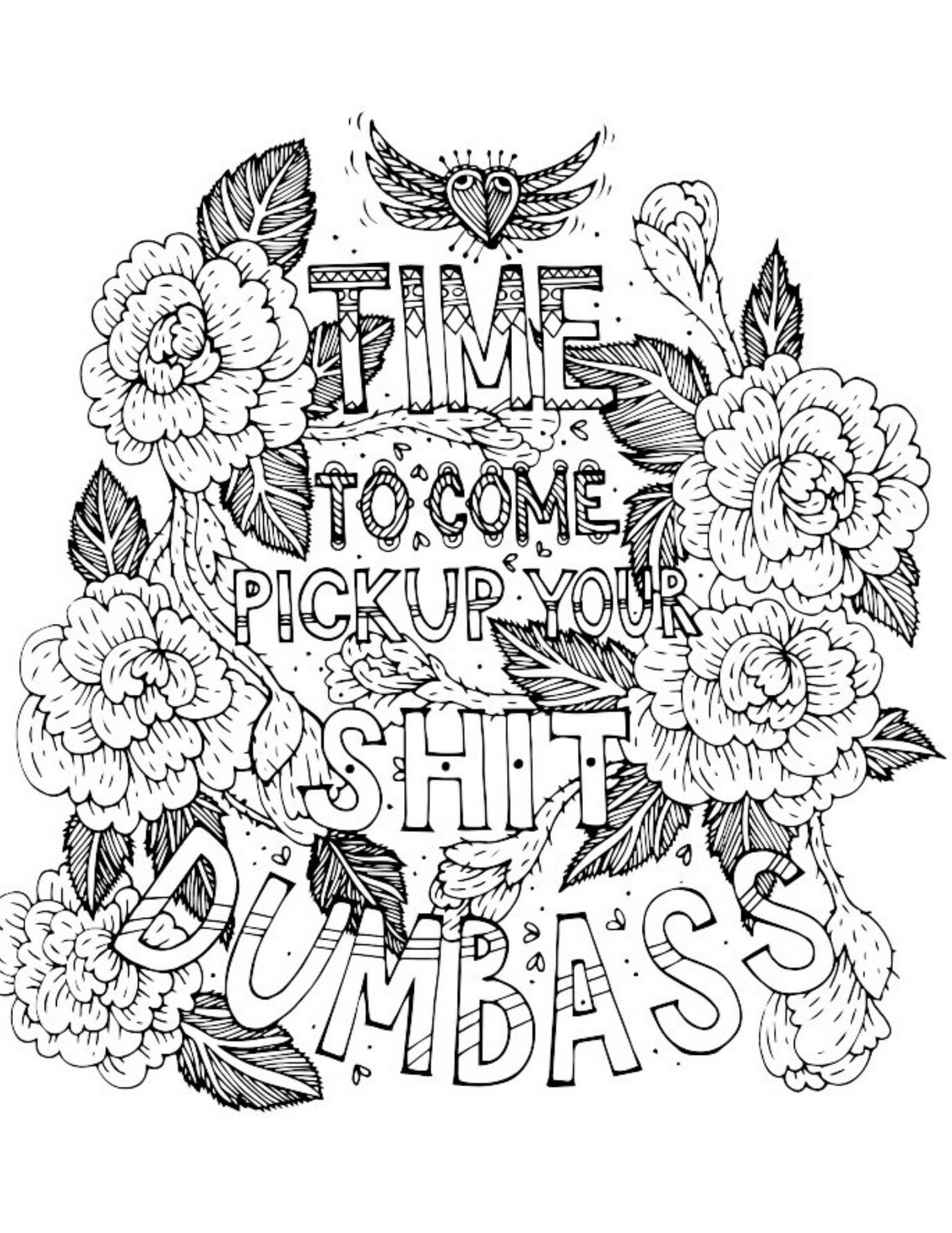 Sweary Word Adult Coloring Book Digital Download - Etsy