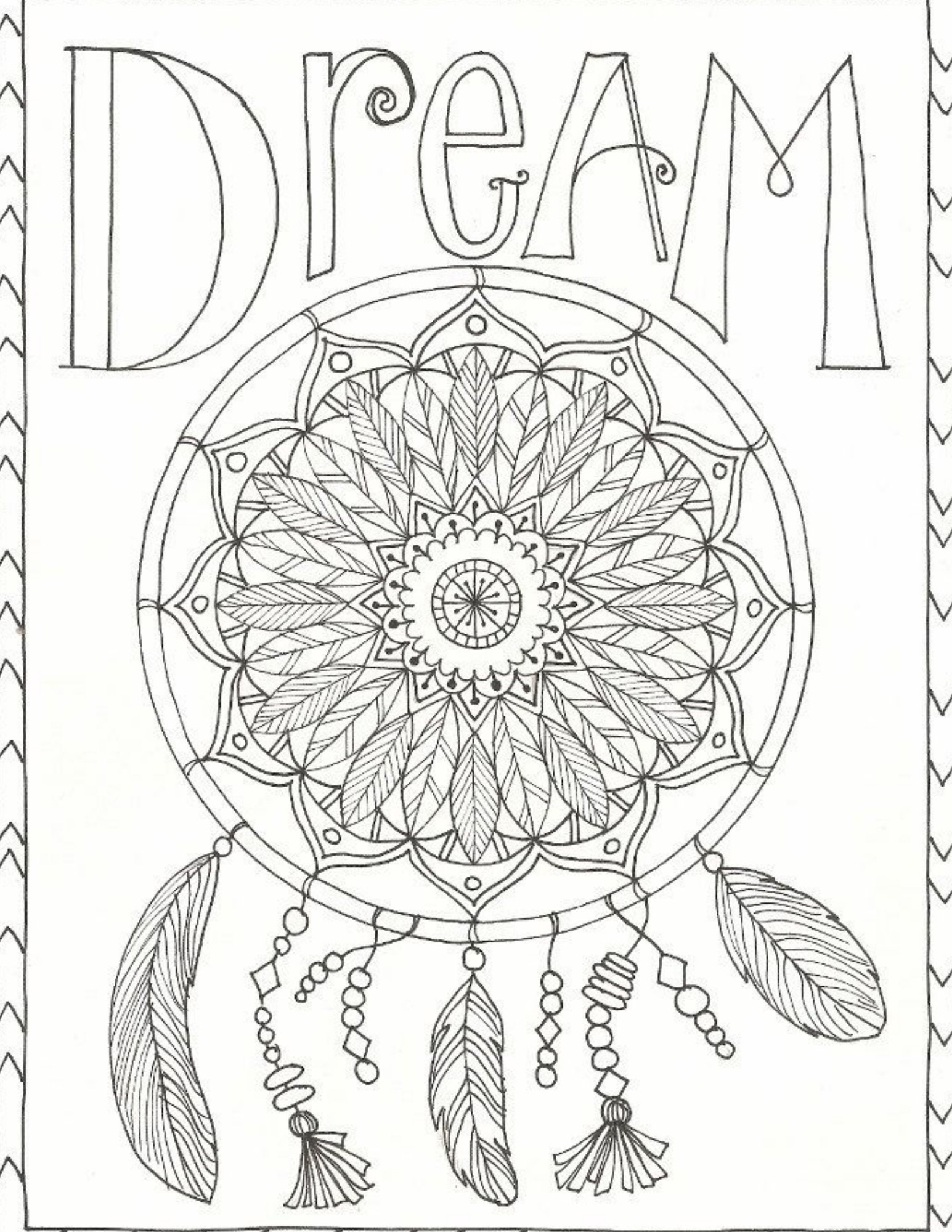 Dream Big Adult Coloring Book 25 Pages Digital Download - Etsy