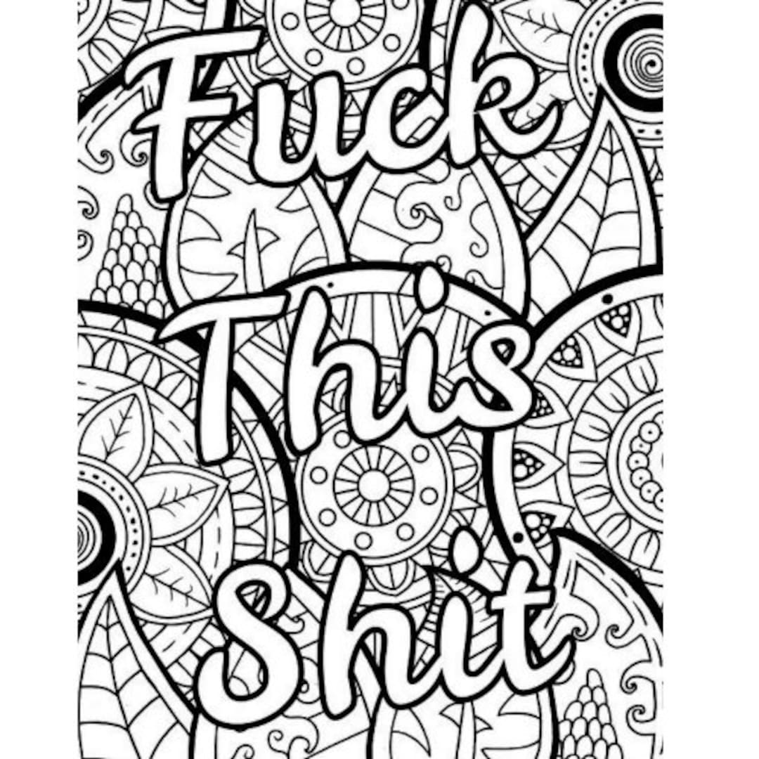 Calm As F*ck - Adult Coloring Book: 30 Swear Words and Colorful Phrases [Book]