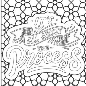 100 Page Adult Motivational Coloring Book Printable image 3