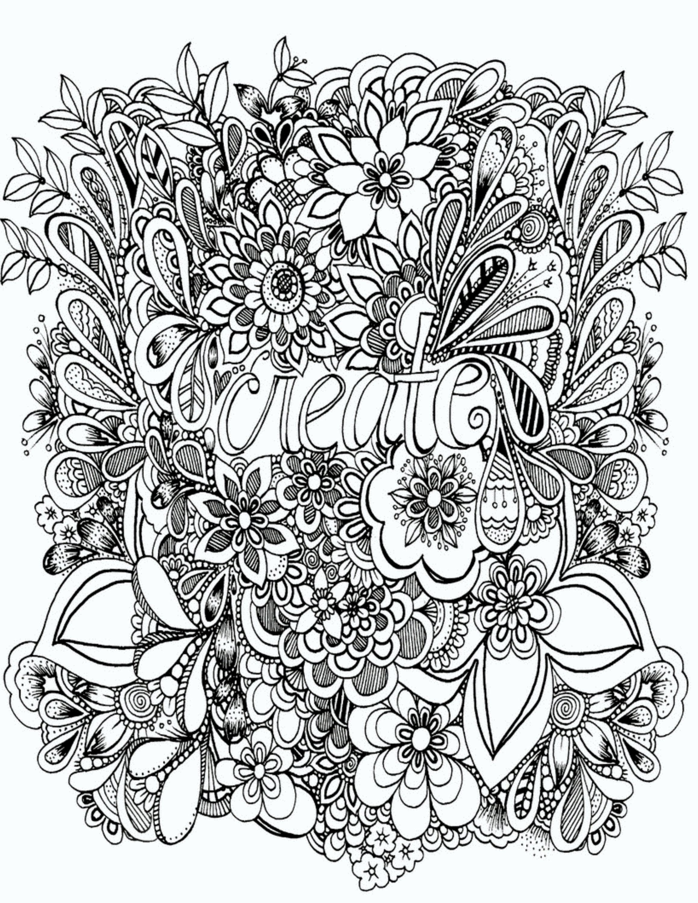 Viviva A5 Adult Coloring Book - Floral - Antiquaria