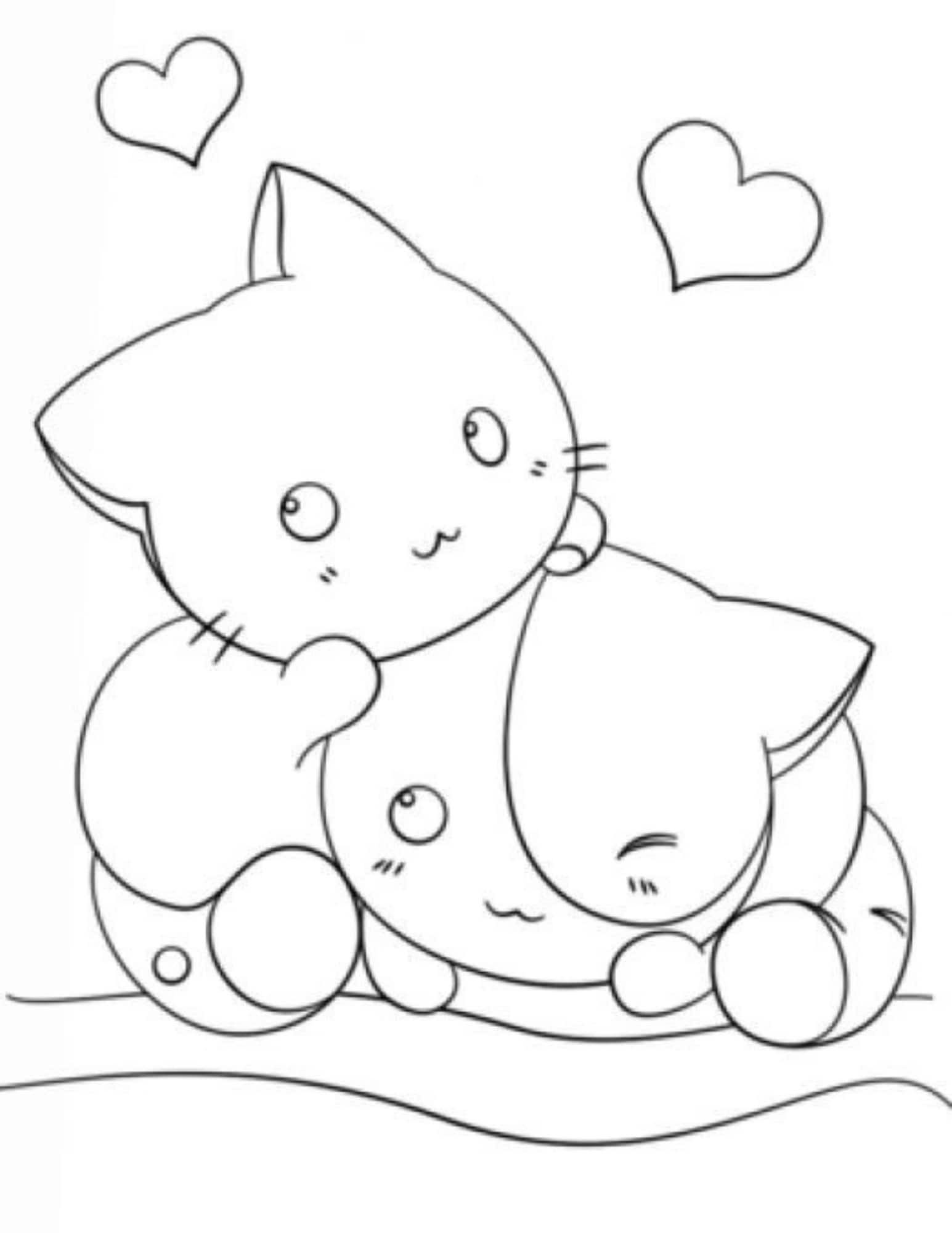 24 Printable Cute Kawaii Coloring Pages - Digital Download/instant ...