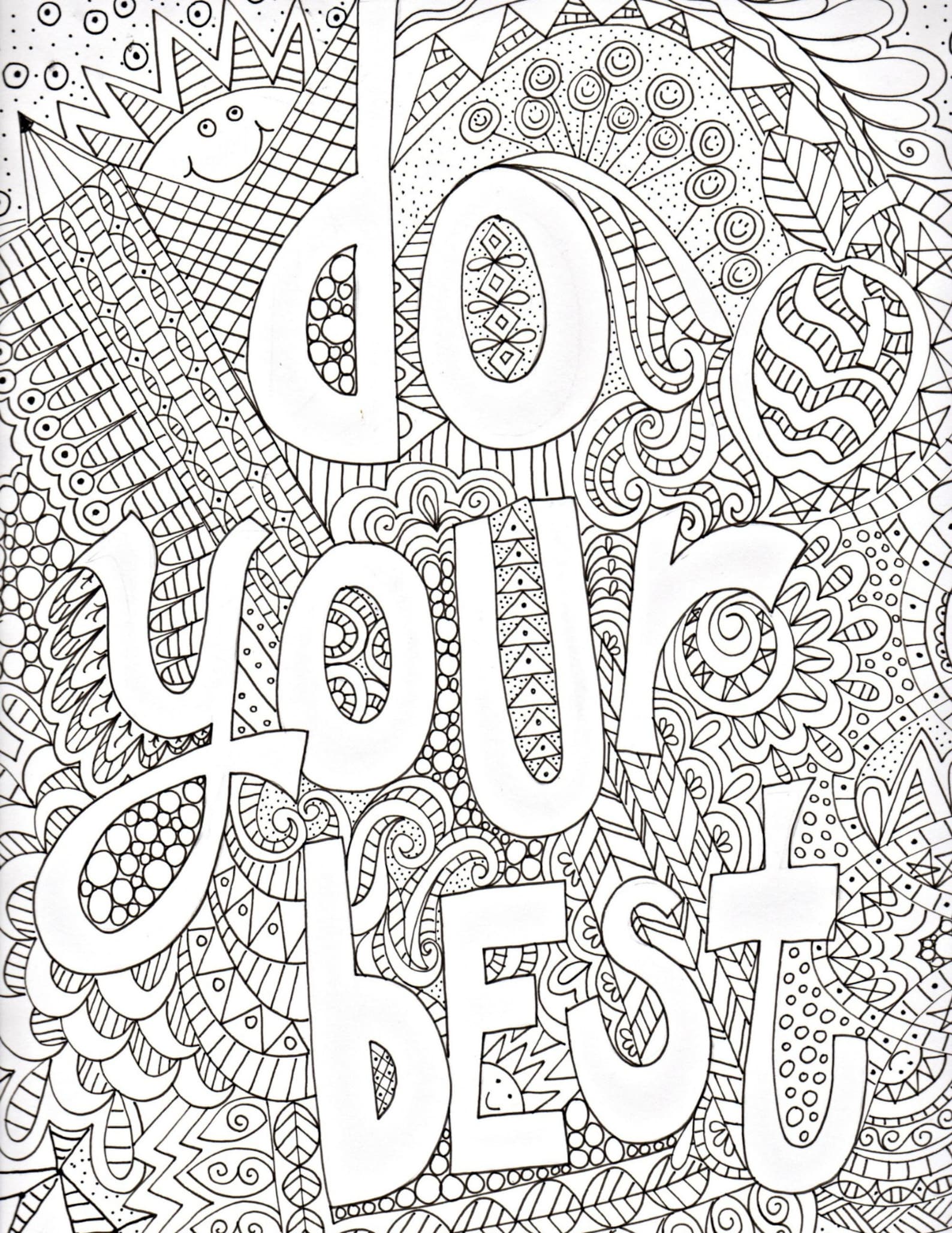 98-page-anxiety-stress-relief-coloring-book-for-adults-etsy